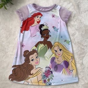 Disney Princesses Lavender Nightgown 2T Pajamas EUC